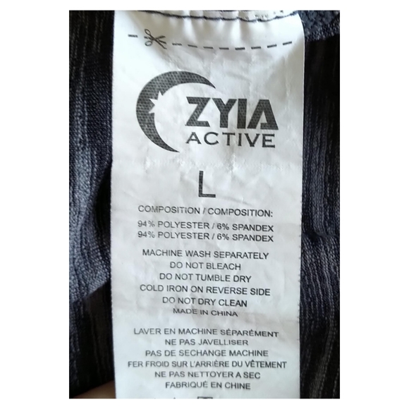 Zyia Ash Split Back Long Sleeve - Charcoal / Black - Picture 9 of 9
